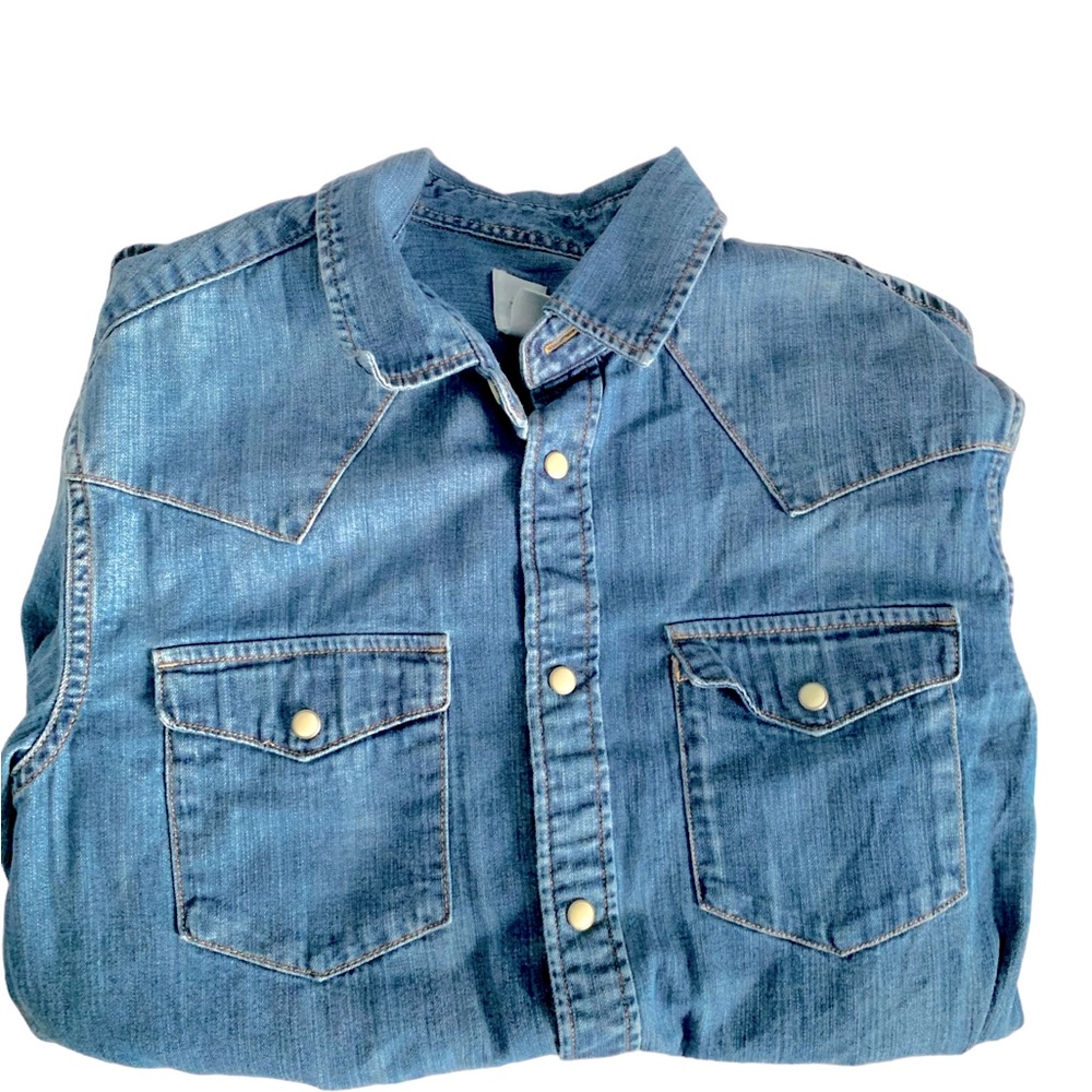 Denim long sleeve button down